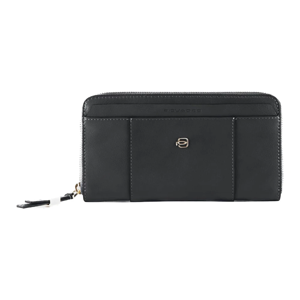 Piquadro Women's Black Leather Wallet And Cardholder - Wallets & Cardholders - One Size - Accessories