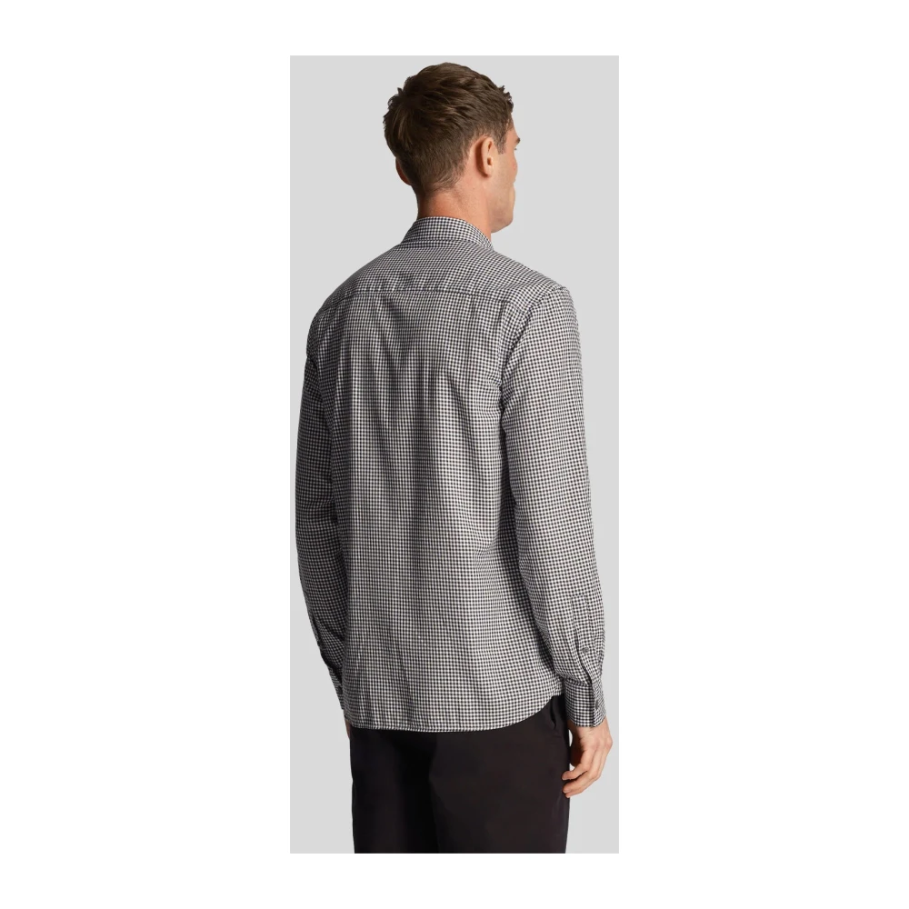 Lyle & Scott Shepherd Check Shirt in Donkerblauw Wit Blue Heren