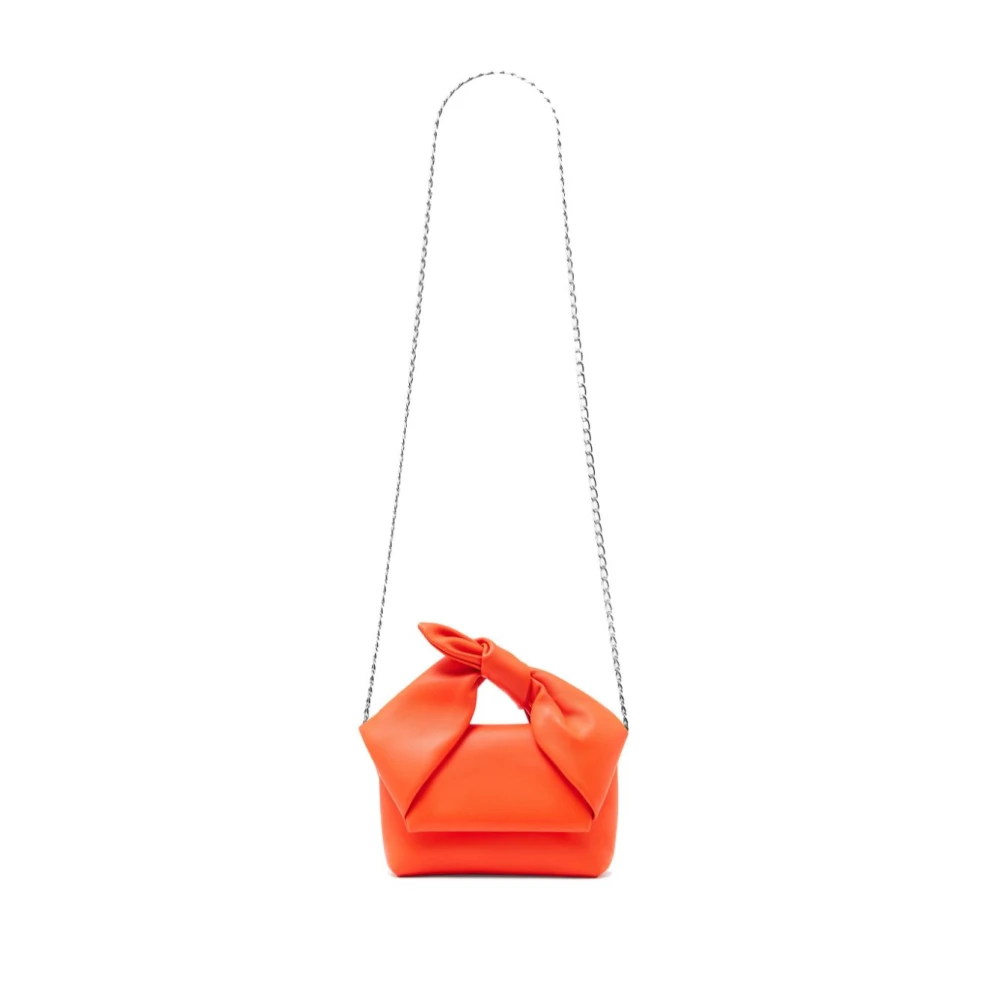 JW Anderson Oranje Foldover Tas met Oversized Strik Orange Dames