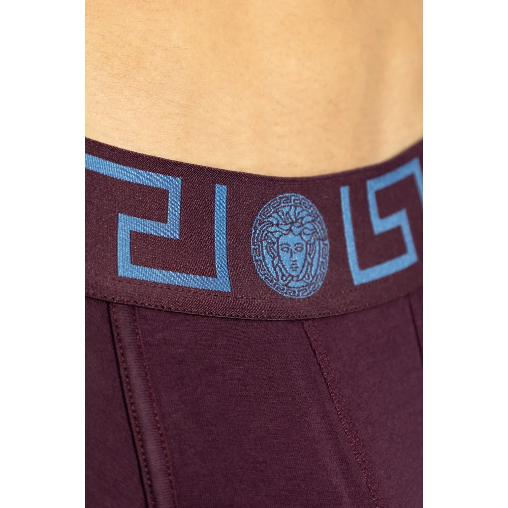 Versace Katoenen boxershorts Purple Heren