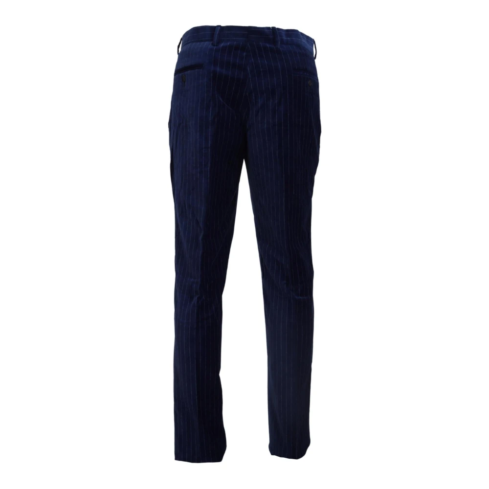 Bencivenga Pinstripe Corduroy Broek Navy Blue Heren
