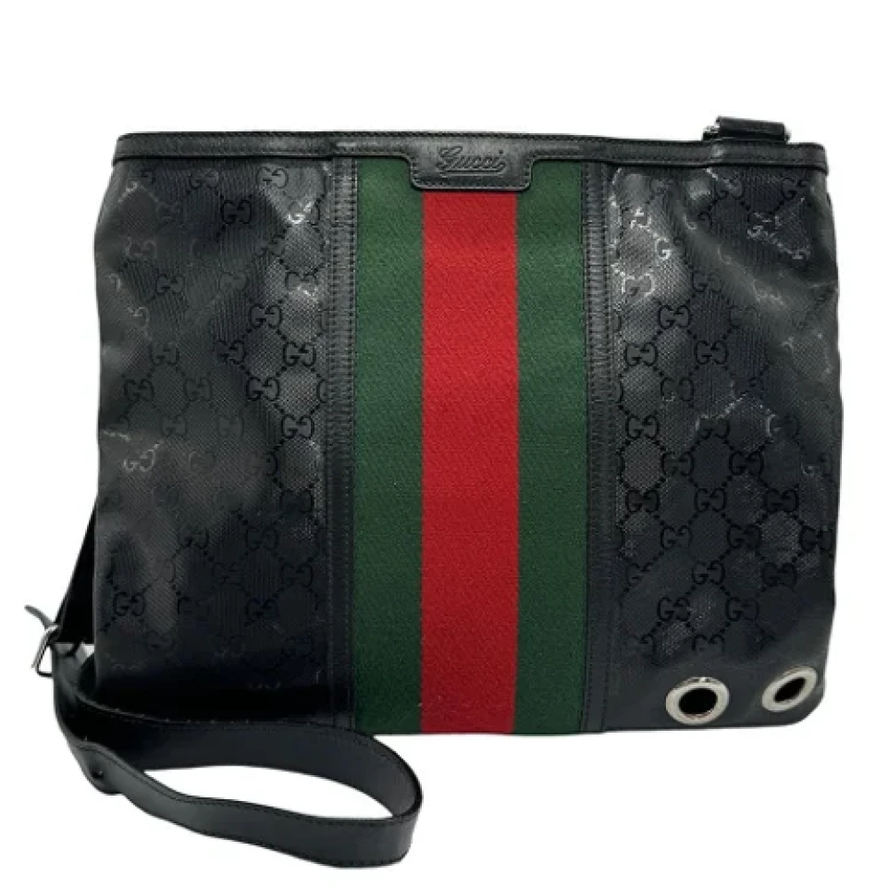 Gucci Vintage Pre-owned Leather shoulder-bags Black Heren