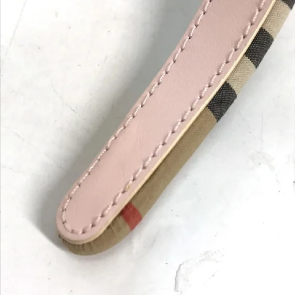 Burberry Vintage Pre-owned Canvas hair-accessories Beige Dames