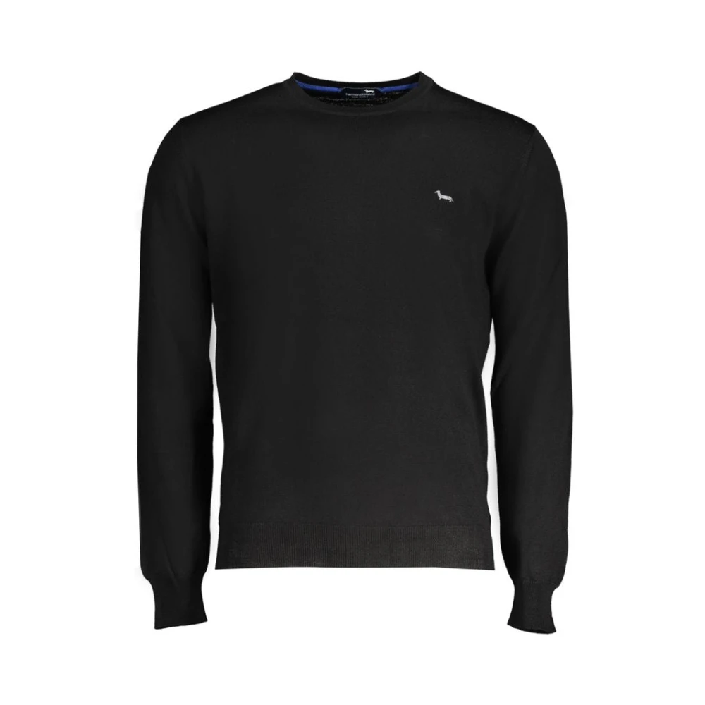 Harmont & Blaine Men's Black Round-Neck Knitwear,, Wool Jumper 2XL