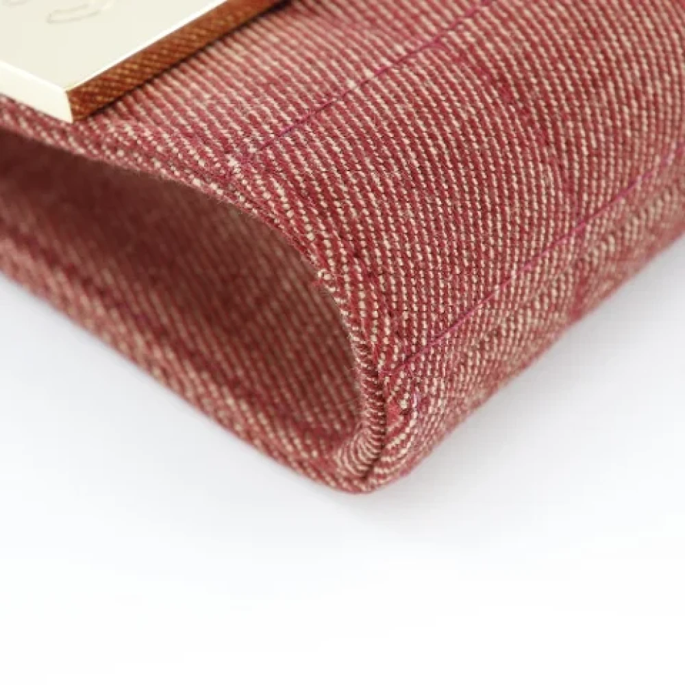 Chanel Vintage Pre-owned Canvas chanel-bags Red Dames