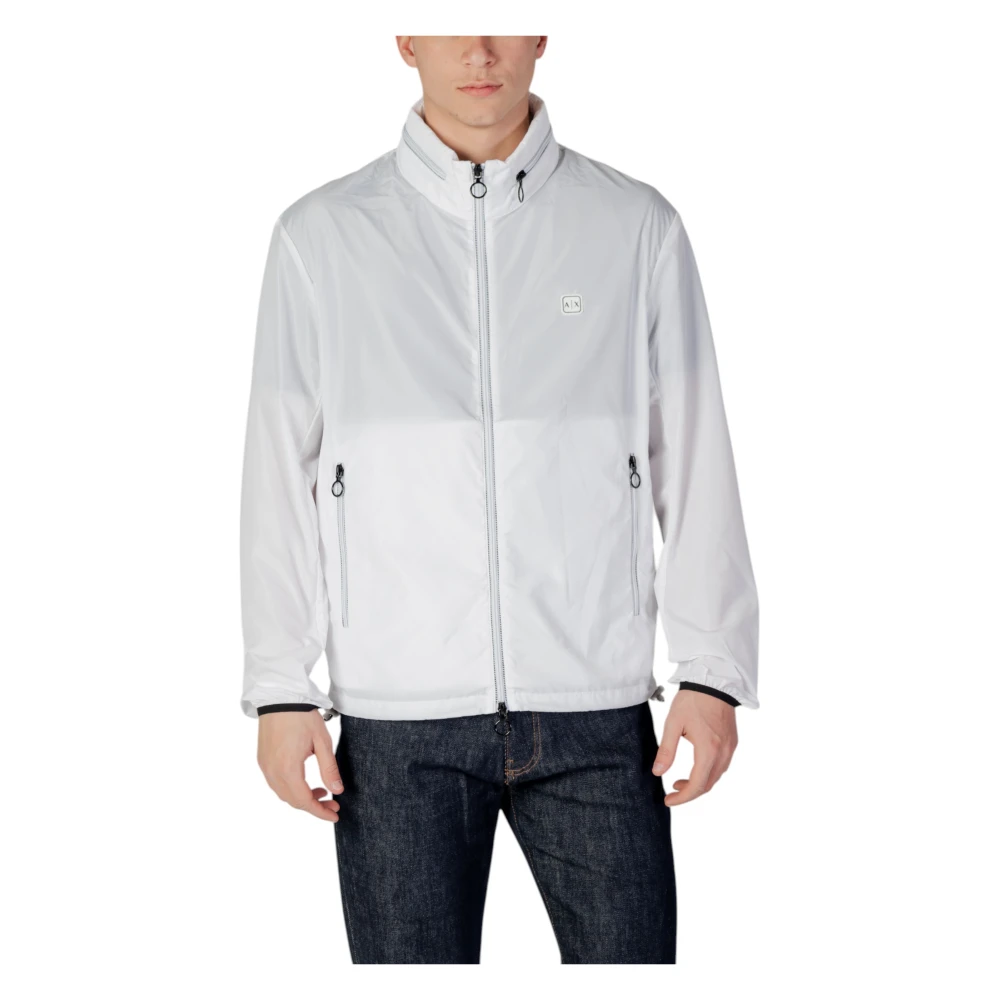 Armani Exchange Men's White Zip-Up Jacket Spring/Summer - Light Jackets - M - Jackets