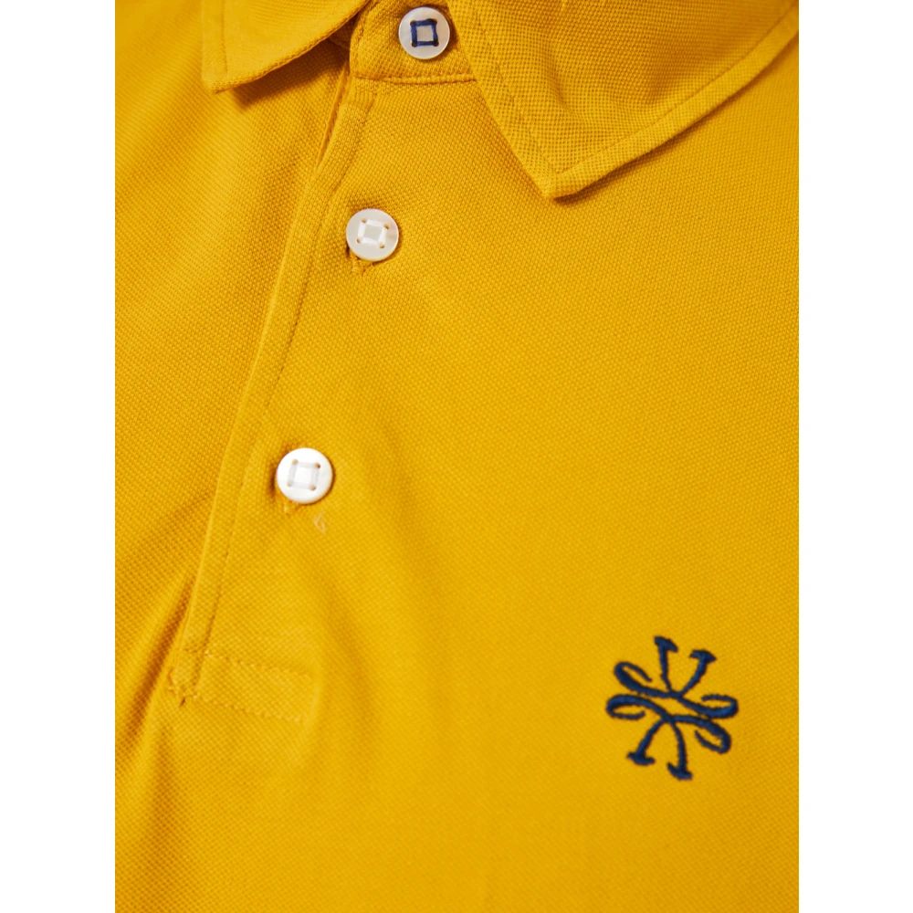 Jacob Cohën Katoenen poloshirt met geborduurd logo Yellow Heren