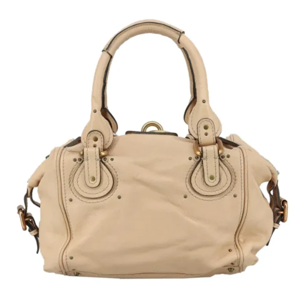 Chloé Pre-owned Leather handbags Beige Dames