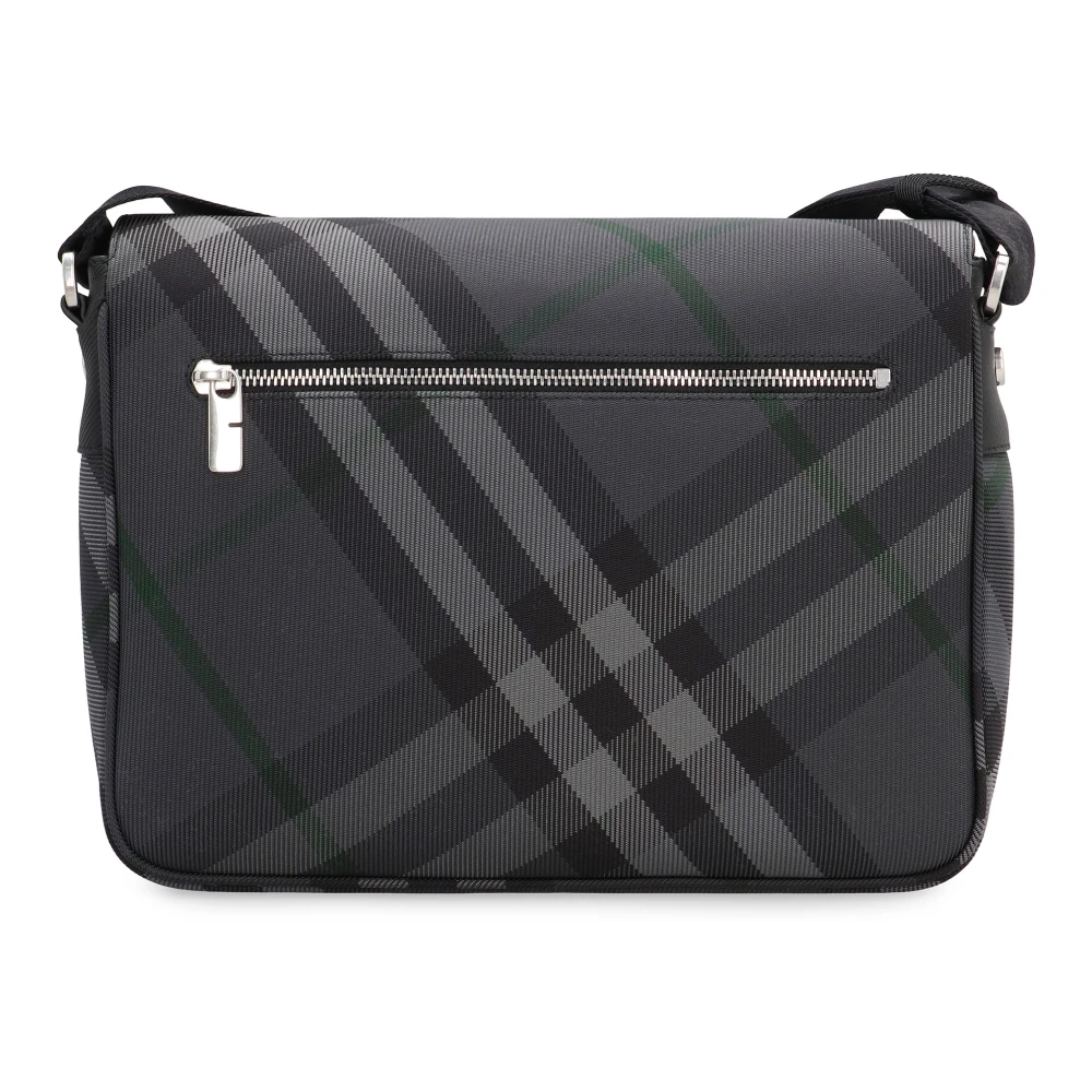 Burberry Ruitmotief Messenger Tas Gray Heren