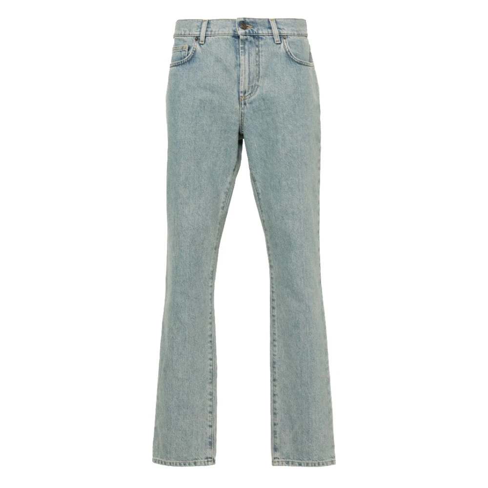 Moschino Lichtblauwe Straight Leg Denim Jeans Blue Heren