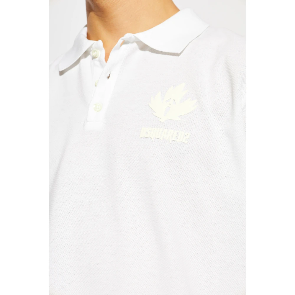 Dsquared2 Polo met logo White Heren