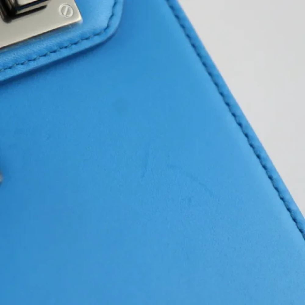 Dior Vintage Pre-owned Leather clutches Blue Dames