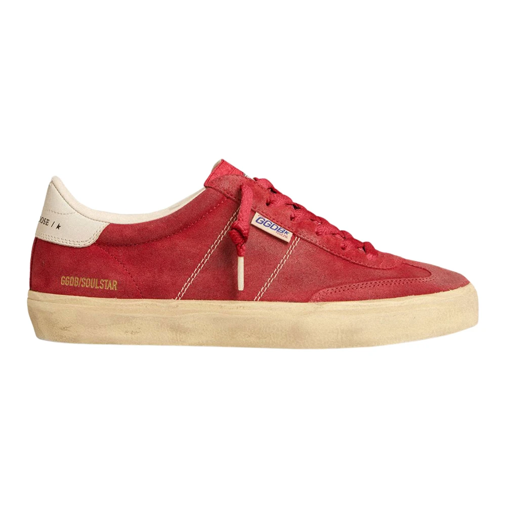 Golden Goose Röd Suede Sneakers