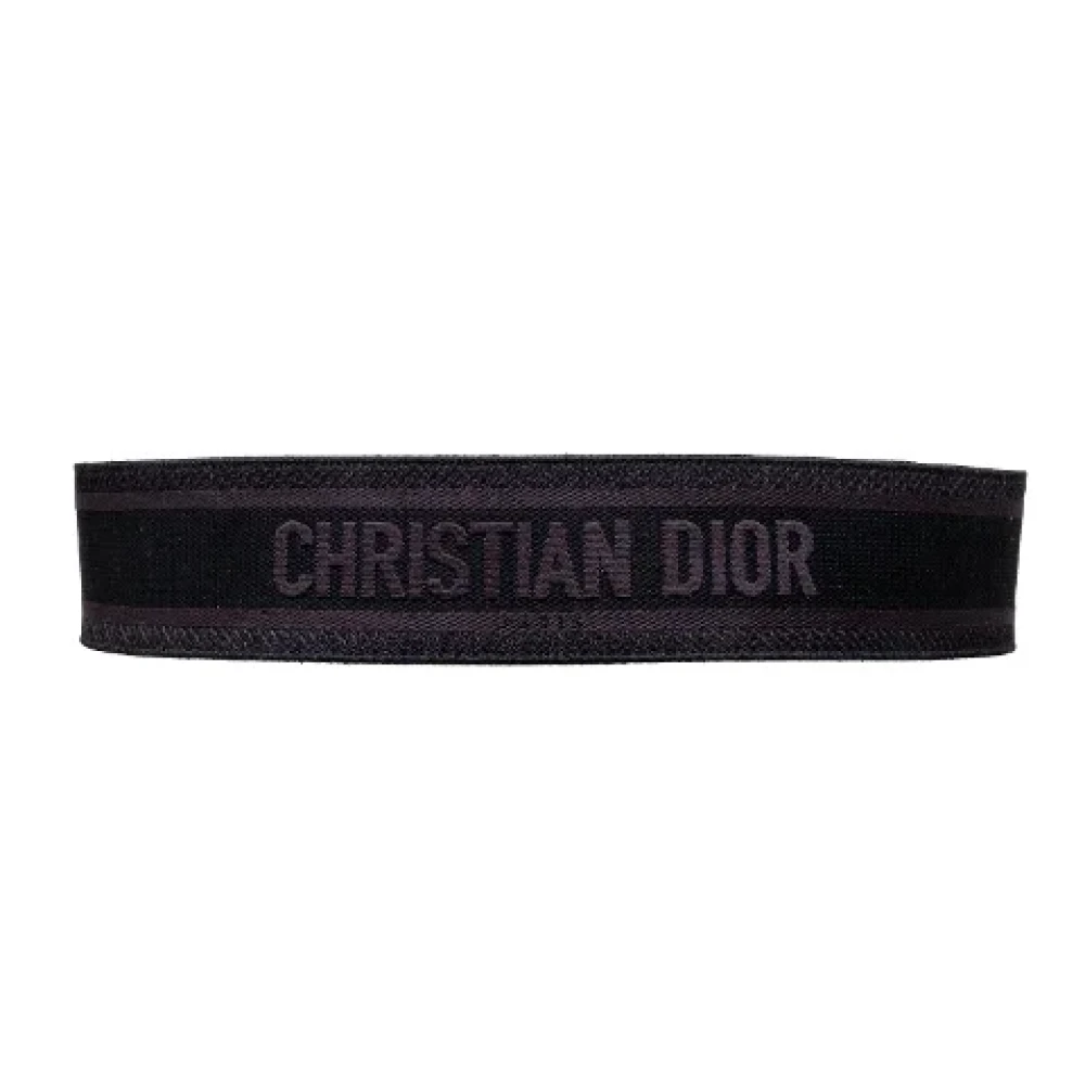 Dior Vintage Pre-owned Canvas belts Black Dames