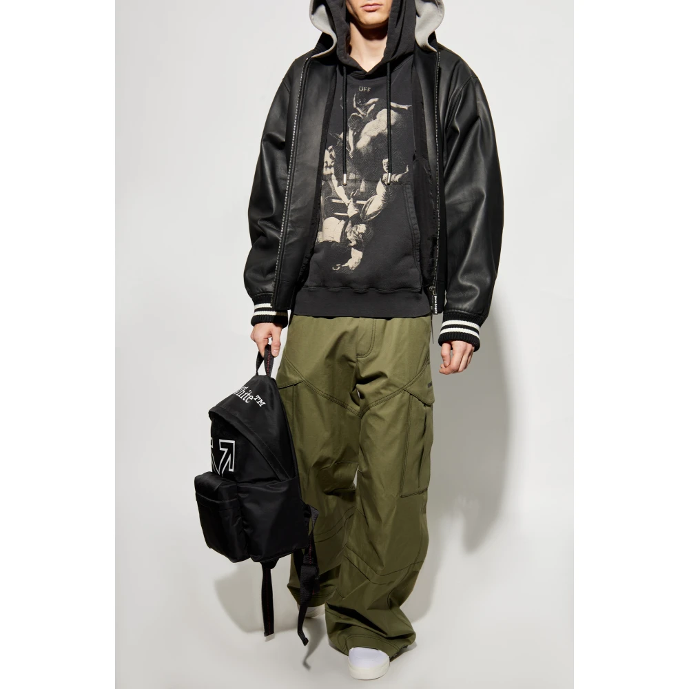 Off White Bedrukte Sweatshirt Gray Heren