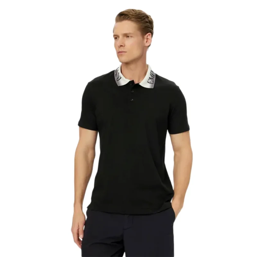 Emporio Armani Mannelijk Zwart Tops Heren, M, Signature Polo