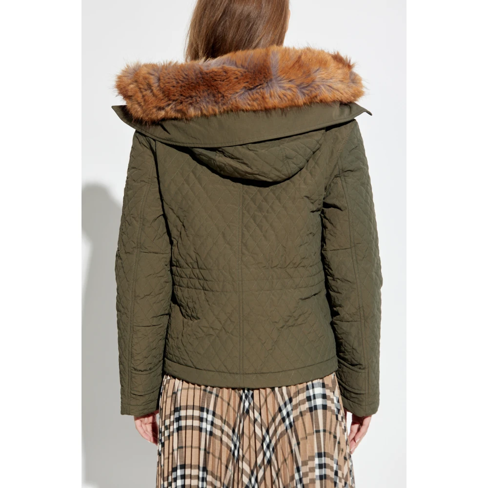 Burberry Jas met afneembare kraag Green Dames