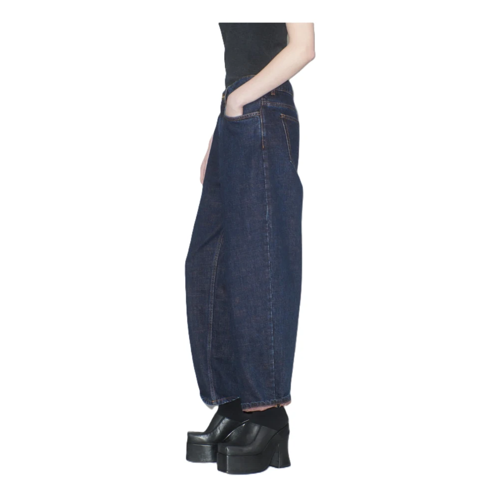 Odeeh Blauwe Jeans met Bordeaux Voering Blue Dames