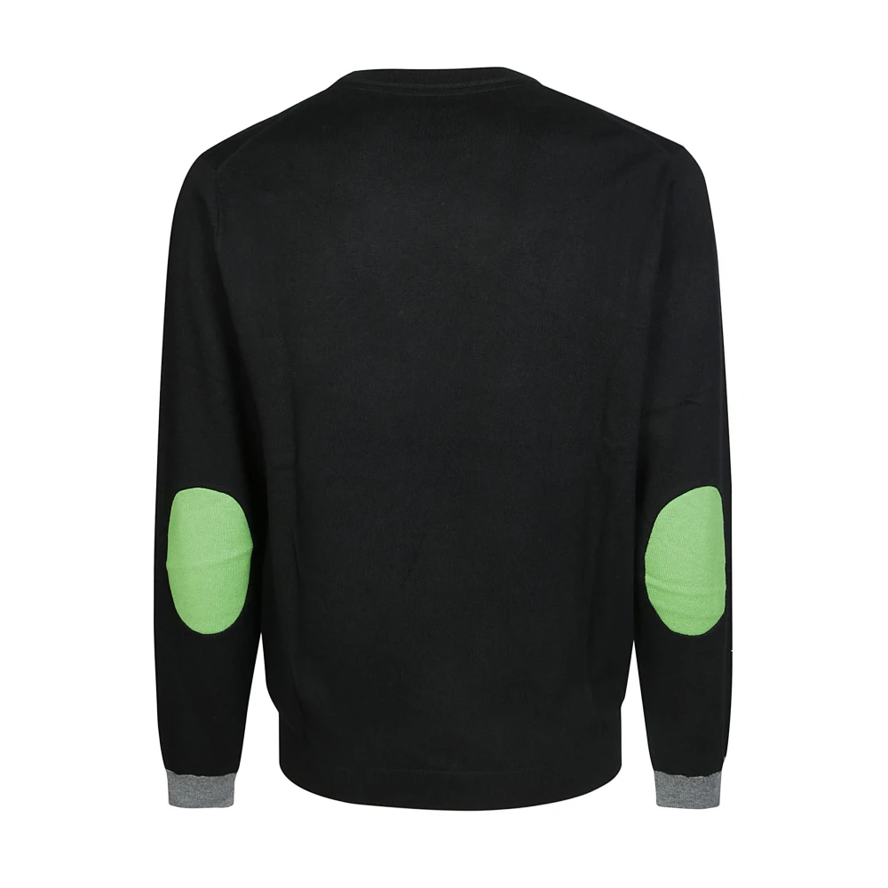 Sun68 Contrast Ronde Elleboog Stijlvolle Top Black Heren