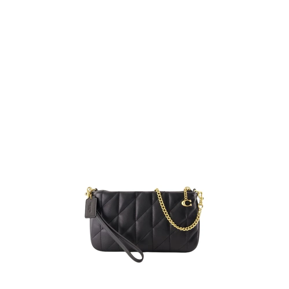 Coach Gewatteerde Leren Crossbody Tas Zwart Black Dames