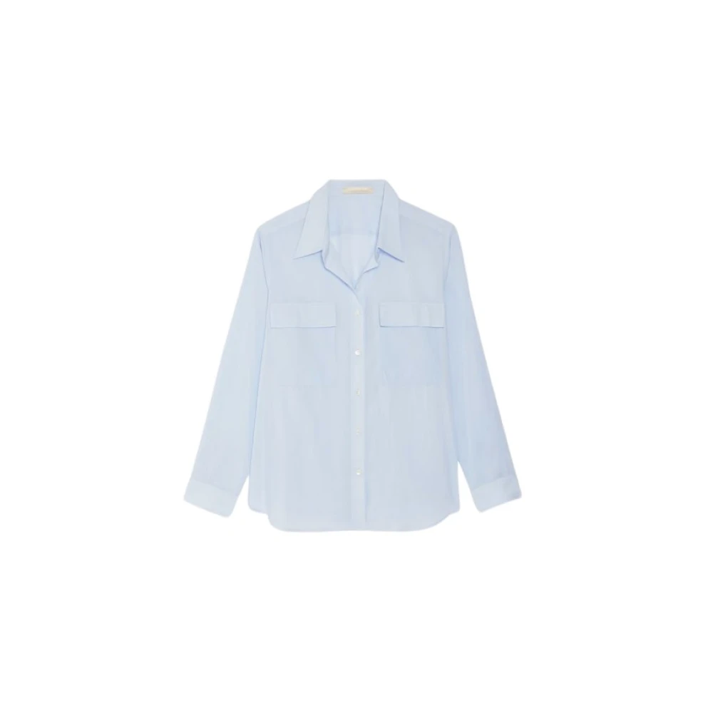 Vanessa Bruno Oversized Azur Skjorta - Maskulin Stil Blue, Dam