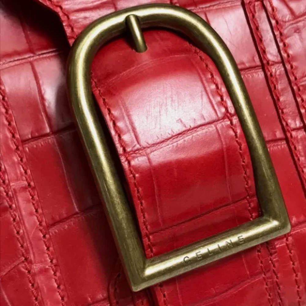 Celine Vintage Pre-owned Leather handbags Red Dames