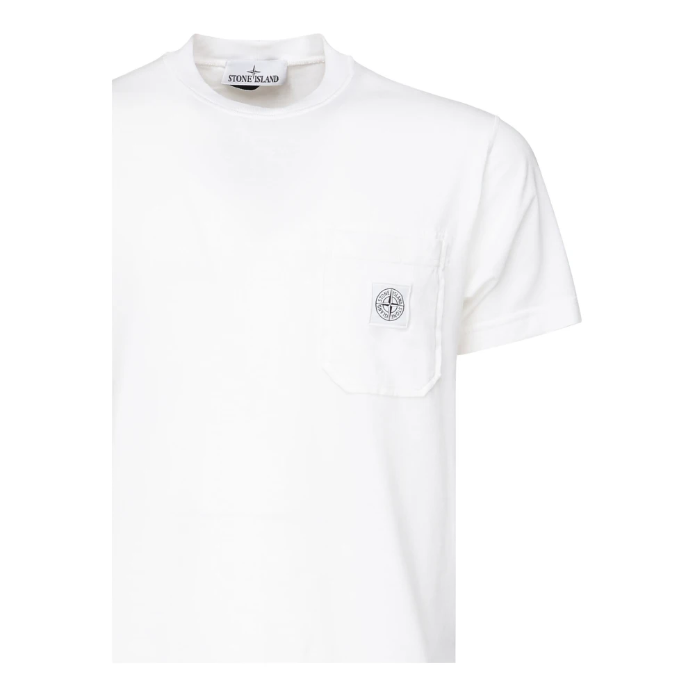 Stone Island Witte T-shirts en Polos met Zak White Heren