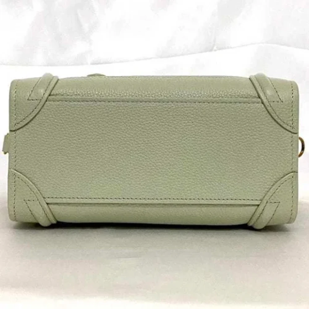 Celine Vintage Pre-owned Leather celine-bags Green Dames