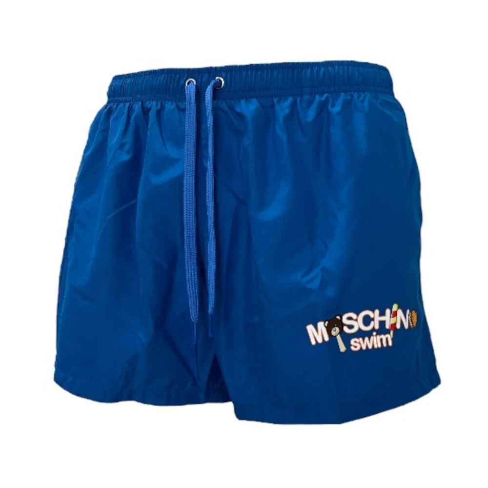 Moschino Zee Logo Zwembroek Blue Heren