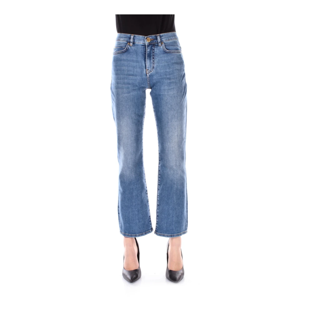 Pinko Vintage Medium Bootcut Jeans voor dames Blue Dames