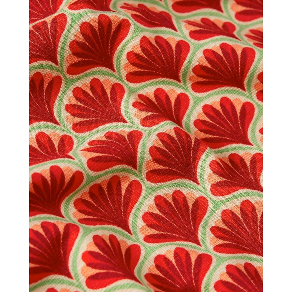 king louie Maisie korte mouw blouse Red Dames
