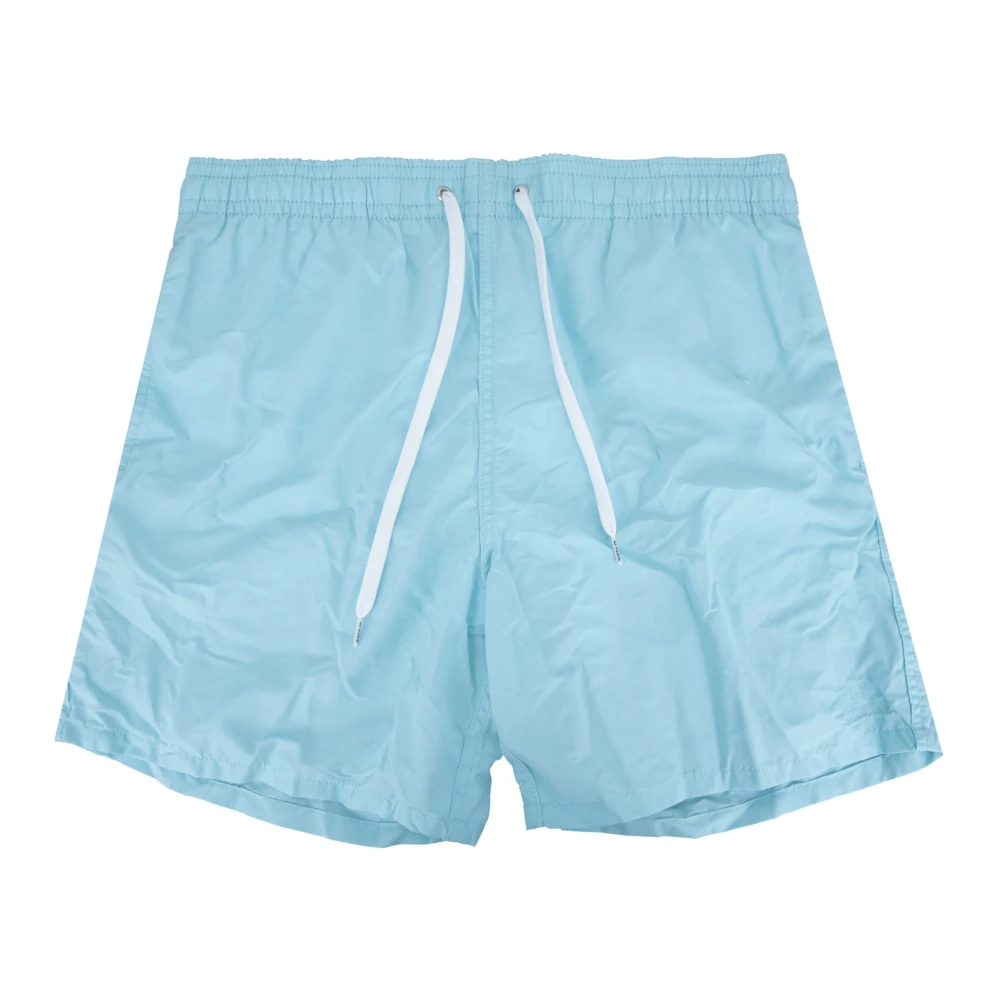 Sundek Men's Blue Beachwear,, Swim Shorts With Lacing Extra Large
