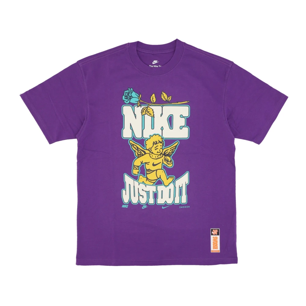 Nike Paarse Cosmos Sportkleding Tee Korte Mouw Purple Dames