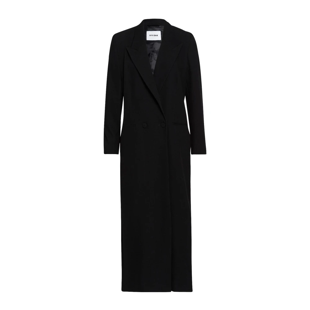 IVY OAK Maxi Blazerjas met Transformeerbare Stijl Black Dames