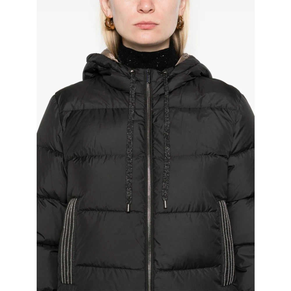 PESERICO Stijlvolle Jas voor Mannen Black Dames