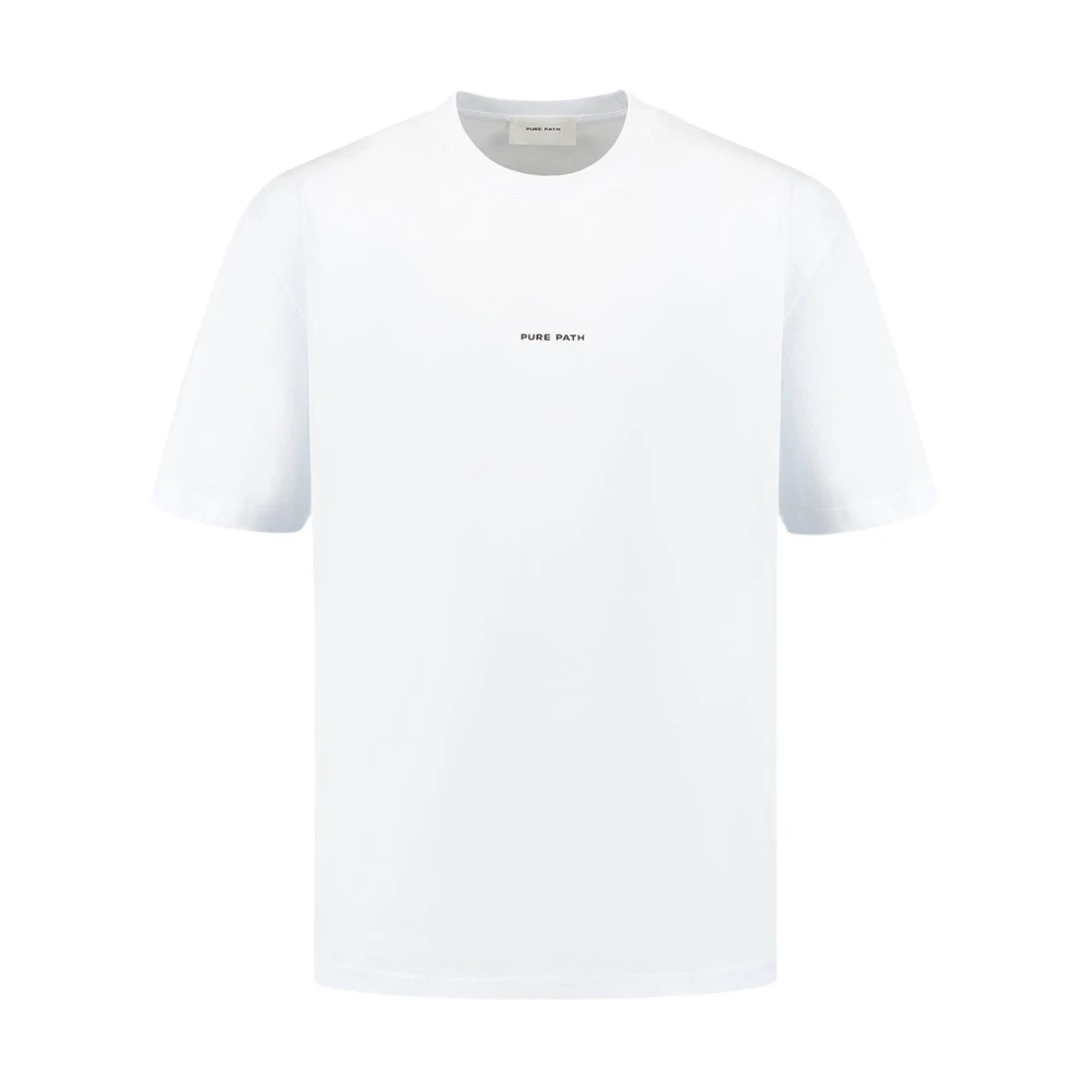 Pure Path Crewneck Oversized T-shirt Korte Mouw White Heren