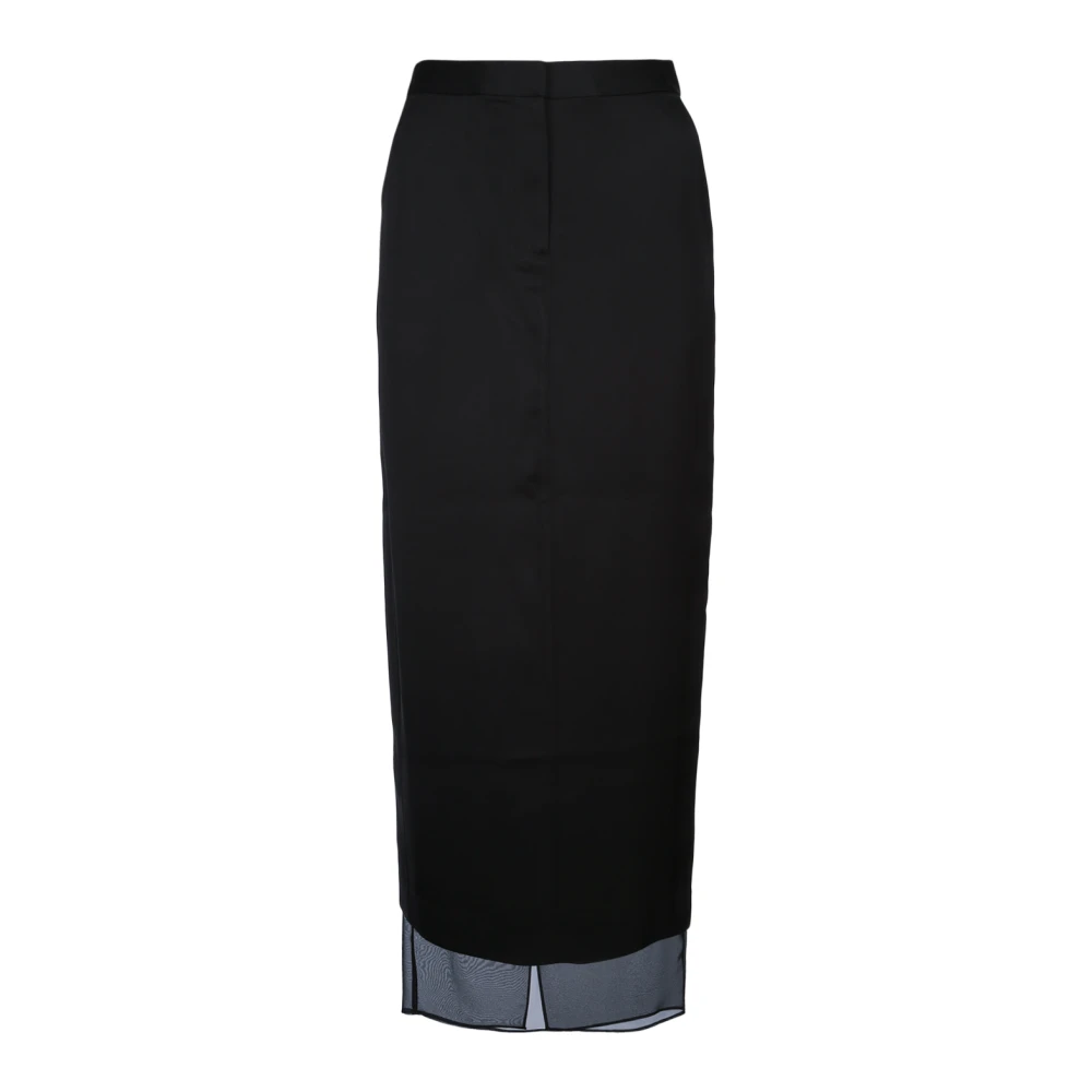 Calvin Klein Doorschijnende Panel Laag Enkelskirt Black Dames