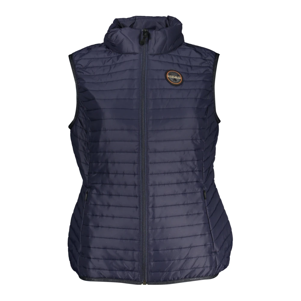 Napapijri Mouwloos vest met rits en contrastdetails Blue