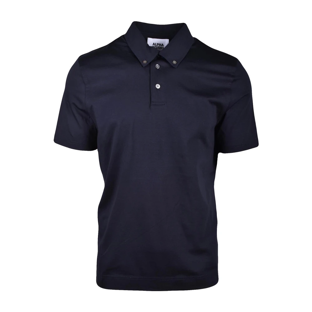 Alpha Studio Polo Shirts Blue Heren