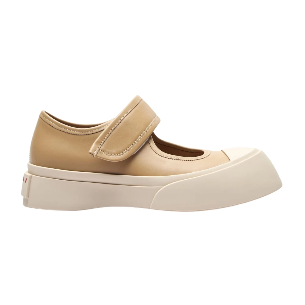 Marni Platform Mary Jane Sneakers Beige, Dam