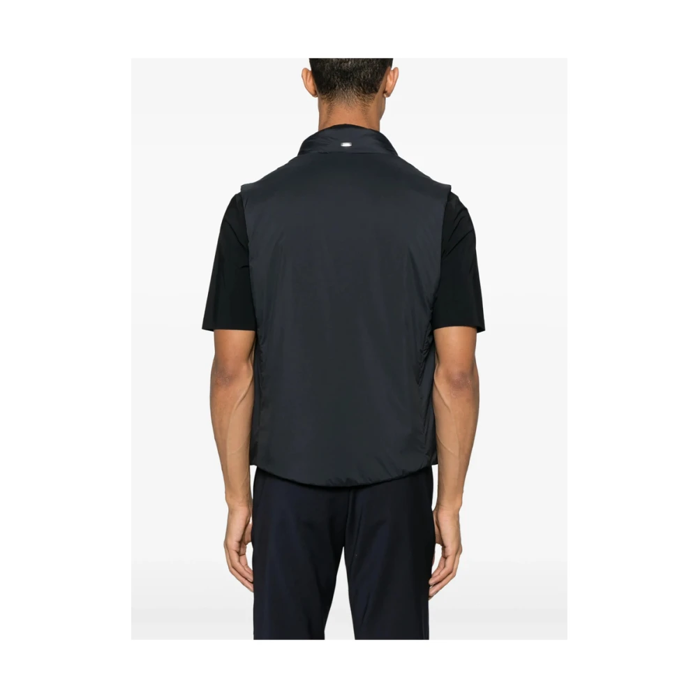 Herno Gewatteerd vest met tweewegrits Blue Heren