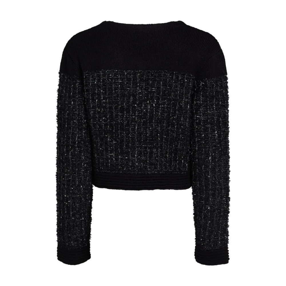Karl Lagerfeld Cardigan Boucle Zwart MET Gouden Knopen Black Dames