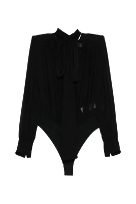 Silk Georgette Bodysuit med Skärp