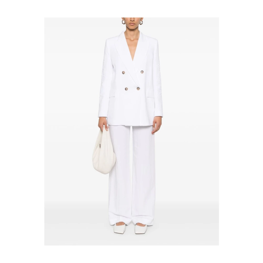 Ermanno Scervino Witte Broek met Verborgen Voorknoop White Dames