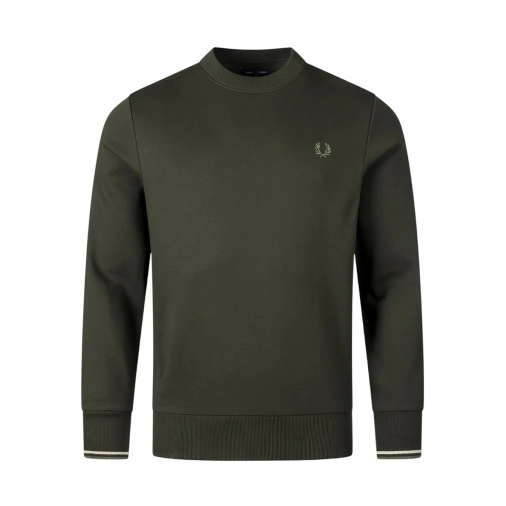 Fred Perry Stijlvolle Sweatshirt voor Mannen Green Heren