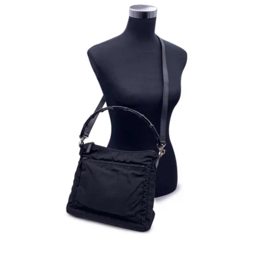 Gucci Vintage Pre-owned Fabric shoulder-bags Black Dames