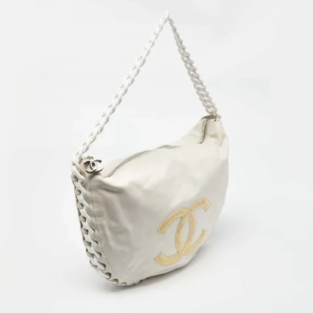 Chanel Vintage Pre-owned Leather handbags White Dames