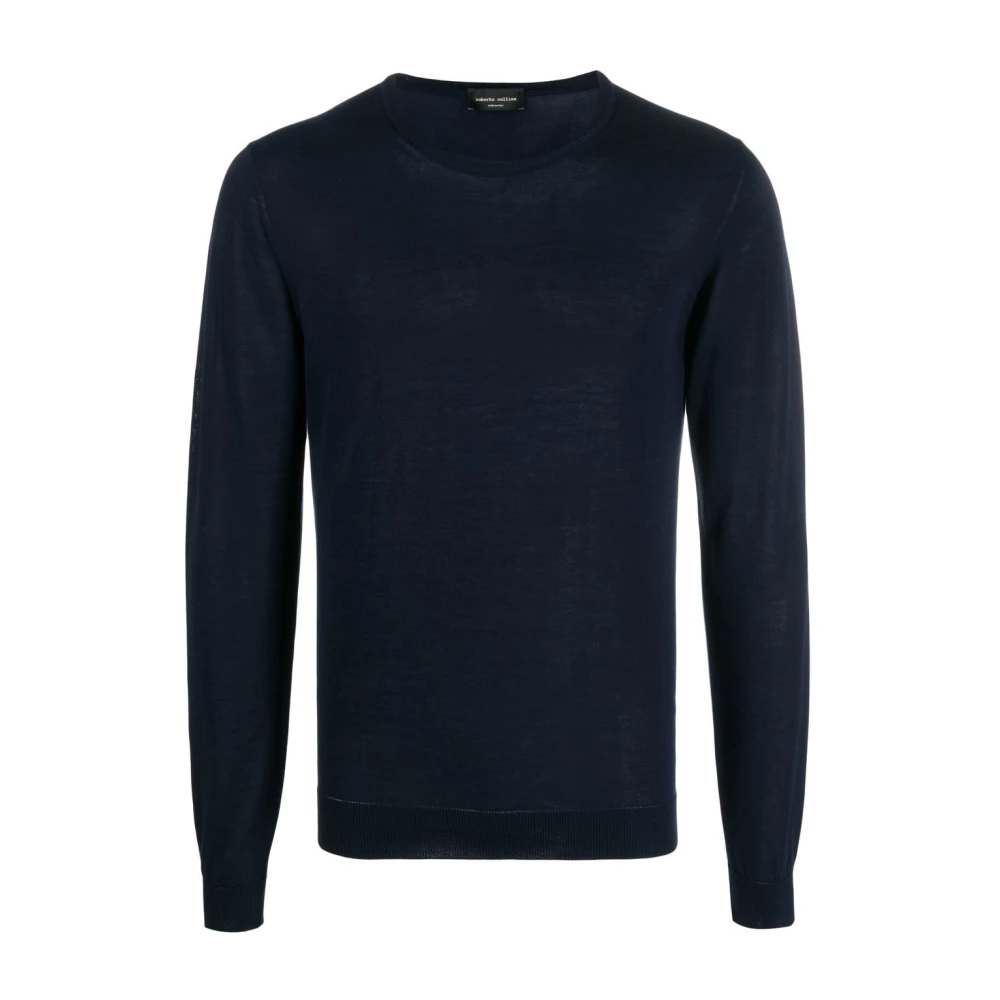 Roberto Collina Blauwe Sweaters voor Heren Blue Heren