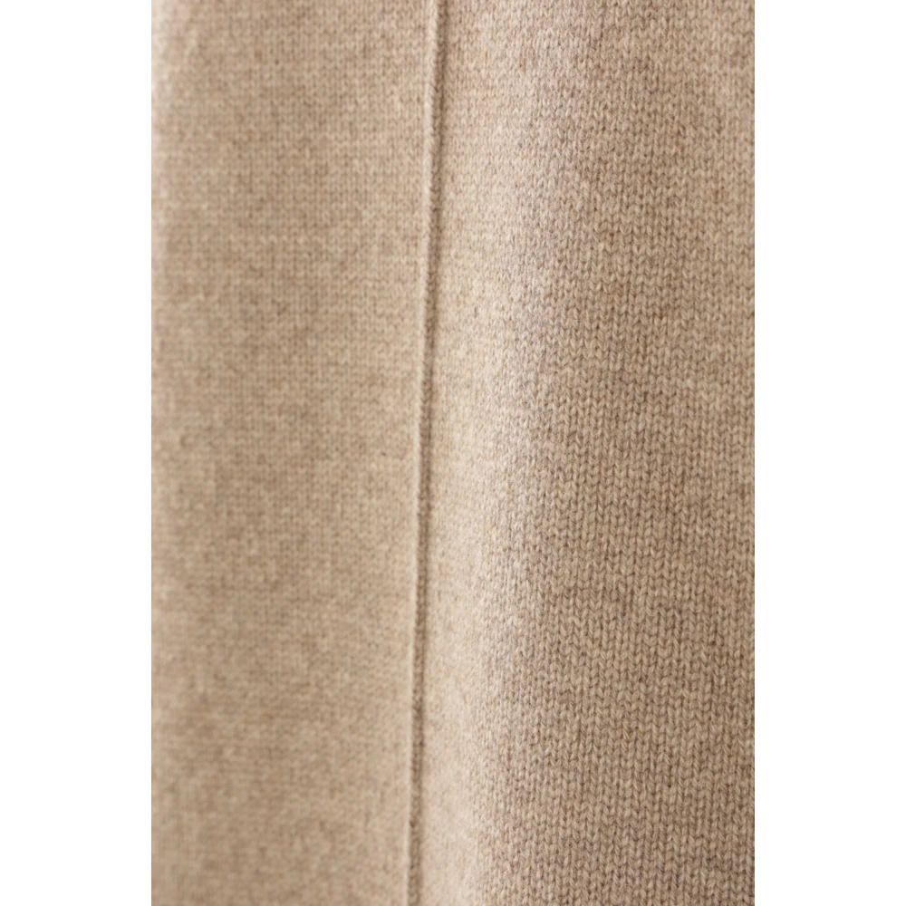 Max Mara Kasjmier Bruine Sweater Raglan Geribbeld Beige Dames
