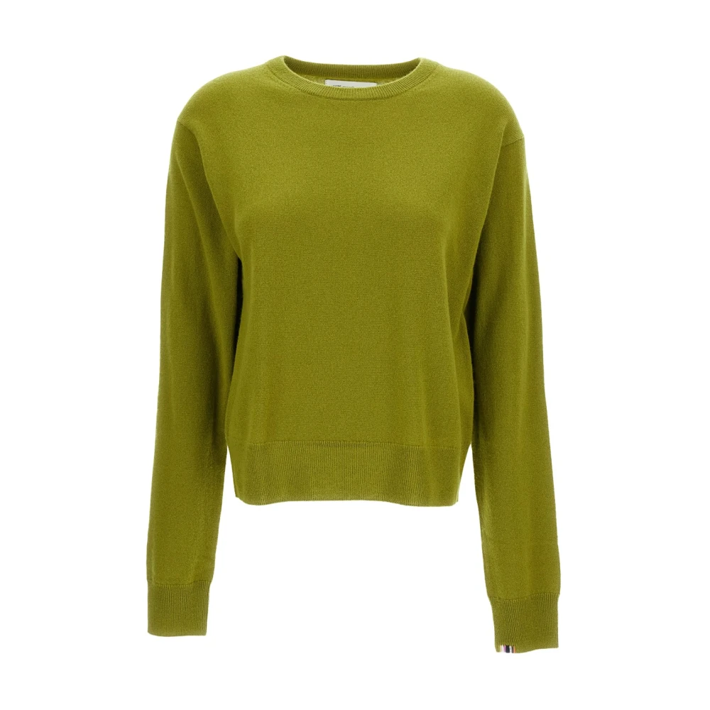 Extreme Cashmere Women's Green Classic Round-Neck Jumper - Cashmere Knitwear - One Size - Knitwear